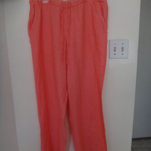NEW Women 100% Linen Relaxed Fit Pants  Sz 18